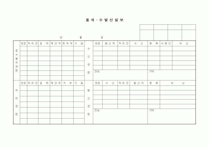 (경영)품의.수발신일보