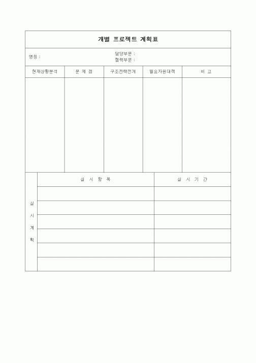 (경영)개별 프로젝트 계획표3