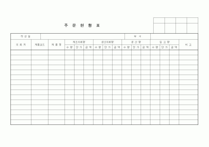 (판매/영업)주문현황표1