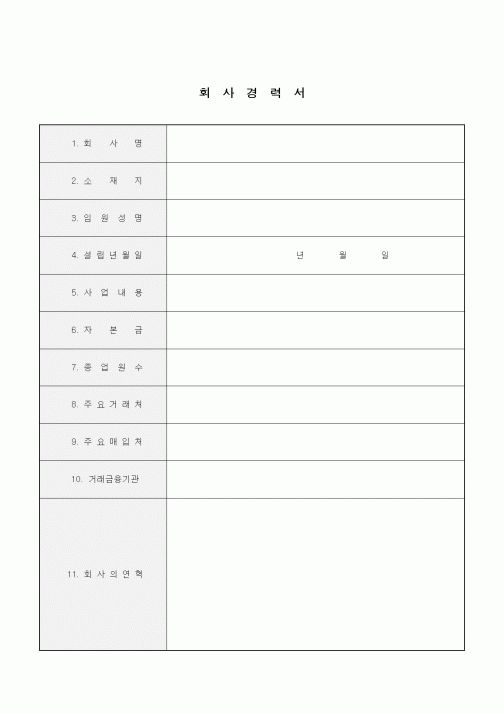 (인사/노무)회사경력서5