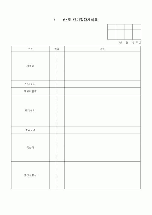 (총무)단가절감 계획표