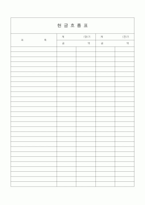 (경리)현금흐름표1