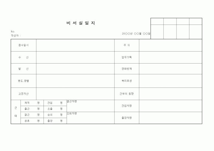 (기타)비서실일지