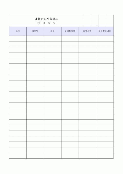 (총무)대행관리자육성표