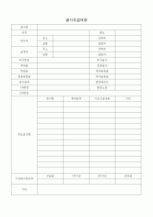 (총무)공사도급대장