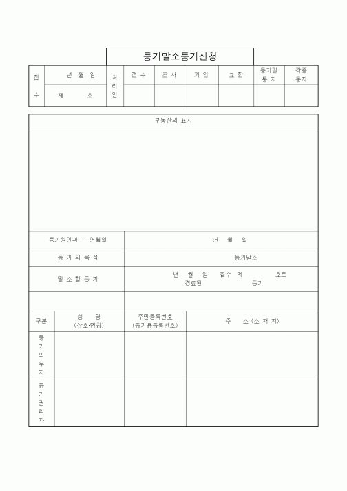 (부동산)등기말소등기신청(2)