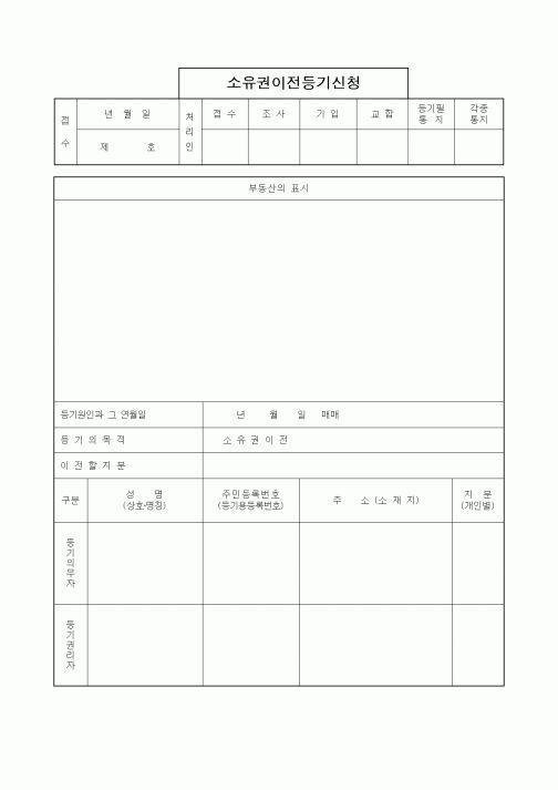 (부동산)소유권이전등기신청(2)