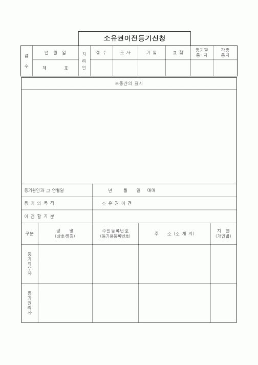 (부동산)소유권이전등기신청