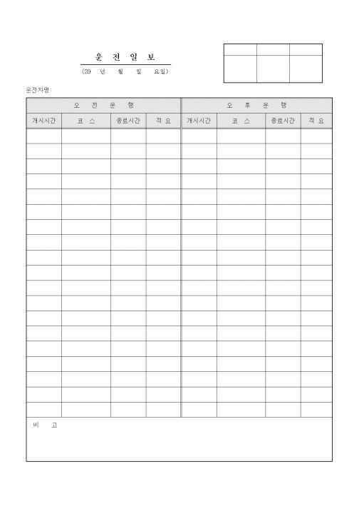 (학원설립/운영)운전일보