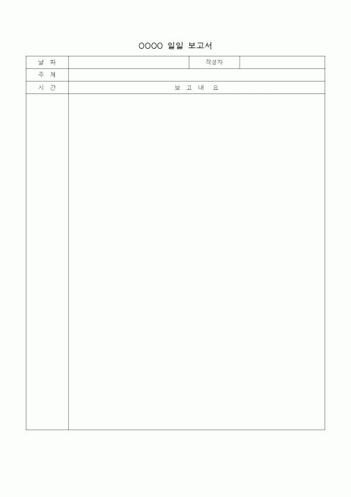 (경영)감사일일보고서