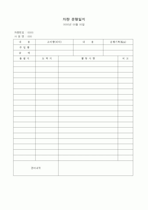 (총무)차량운행일지4