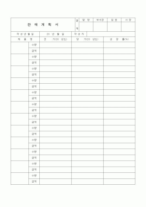 (판매/영업)판매계획서2