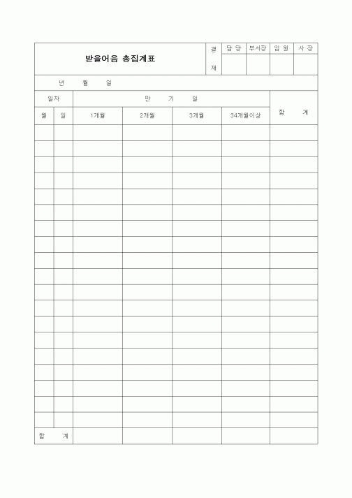 (경리)받을어음 총집계표(2)