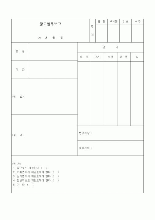 (판매/영업)광고업무보고