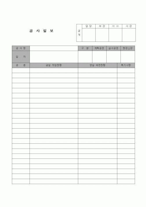 (건설규정)공사일보