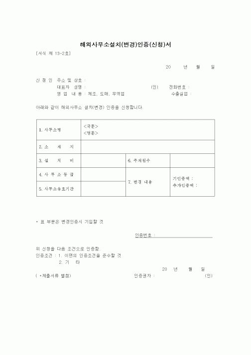 (무역/수출입)해외사무소설치