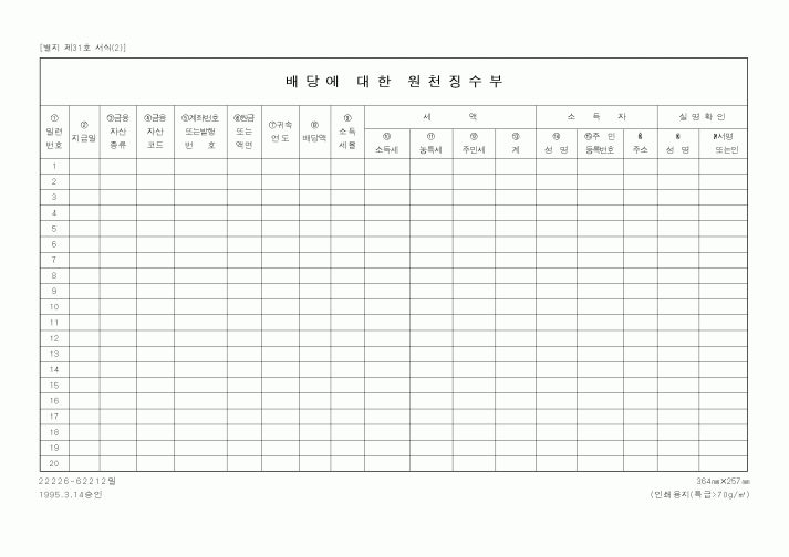 (세무/회계)배당에 대한 원천징수부2
