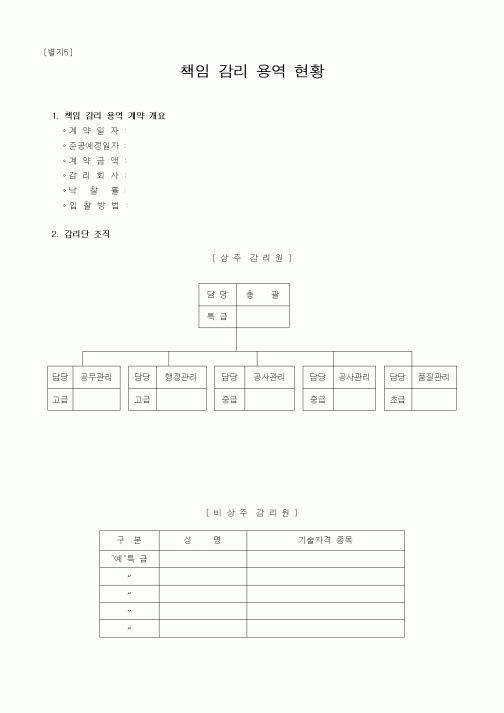 (감리업무)책임감리용역현황