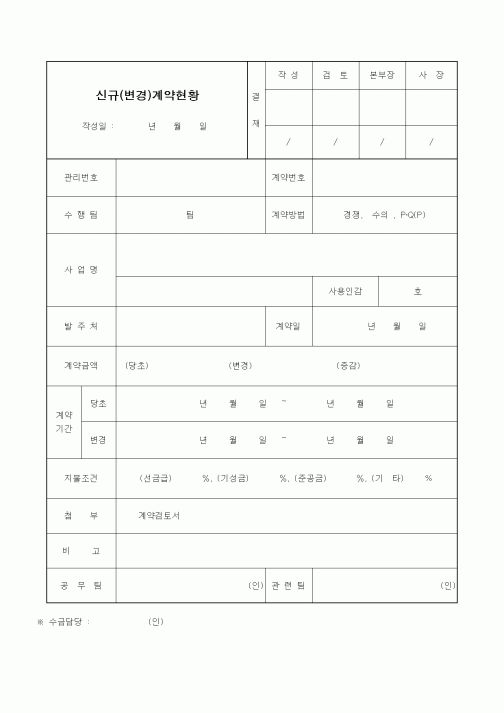 (공사관리)신규(변경)계약현황1