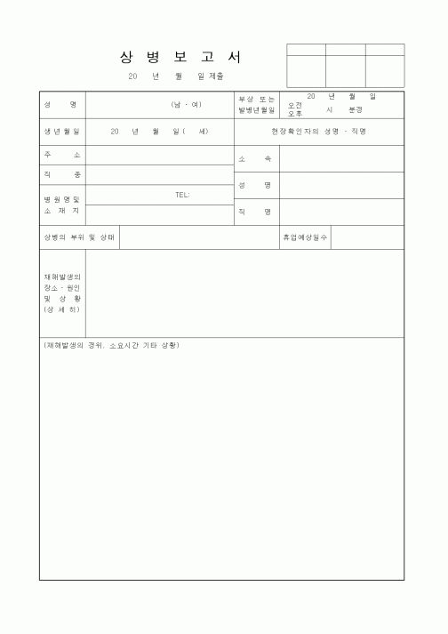 (인사/노무)상병보고서1