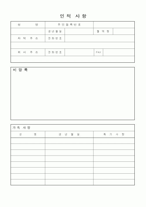 (인사/노무)인적사항4