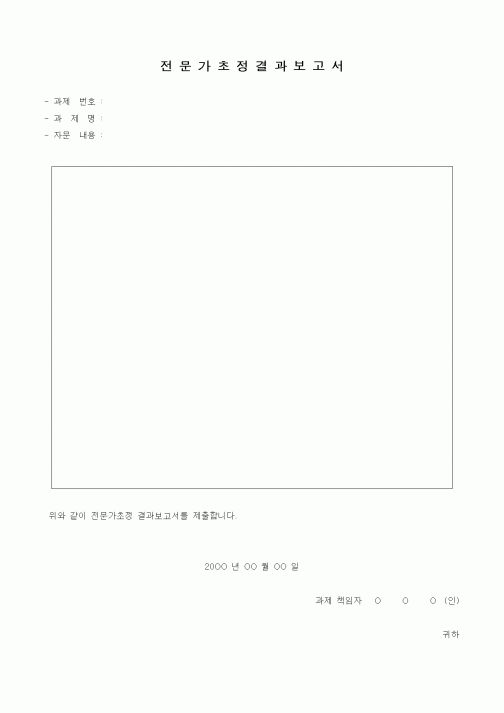 (인사/노무)전문가초정결과보고서