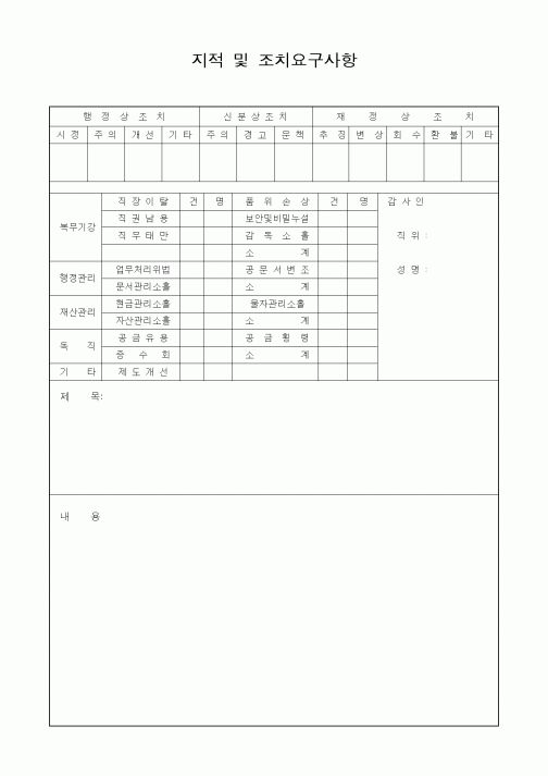(경영)지적 및 조치요구사항1