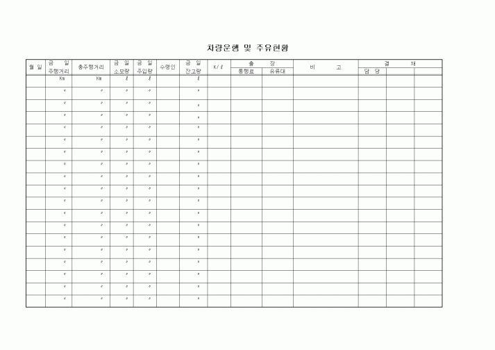 (총무)차량운행 및 주유현황