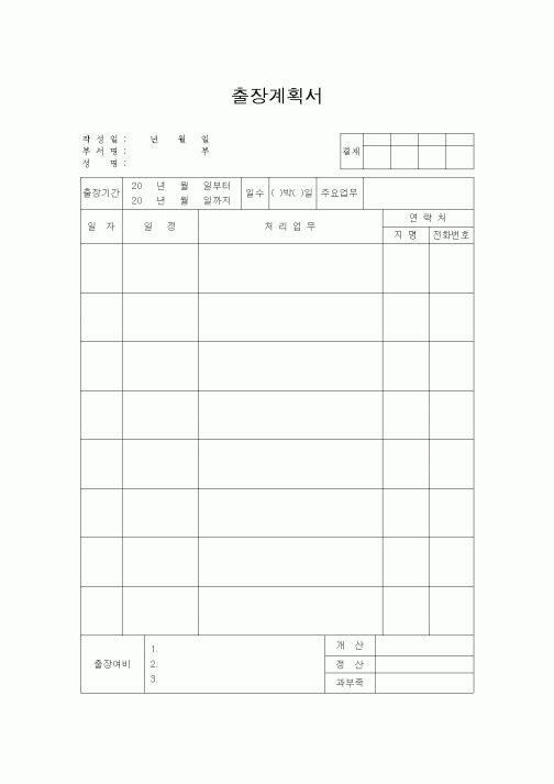 (총무)출장계획서1