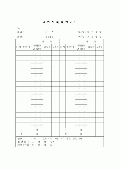 (기타)국민저축종합카드