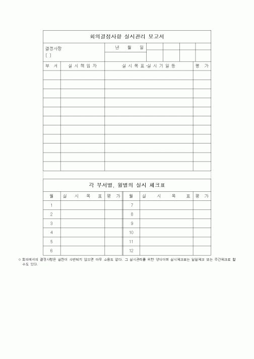 (총무)회의결정사항 실시관리 보고서