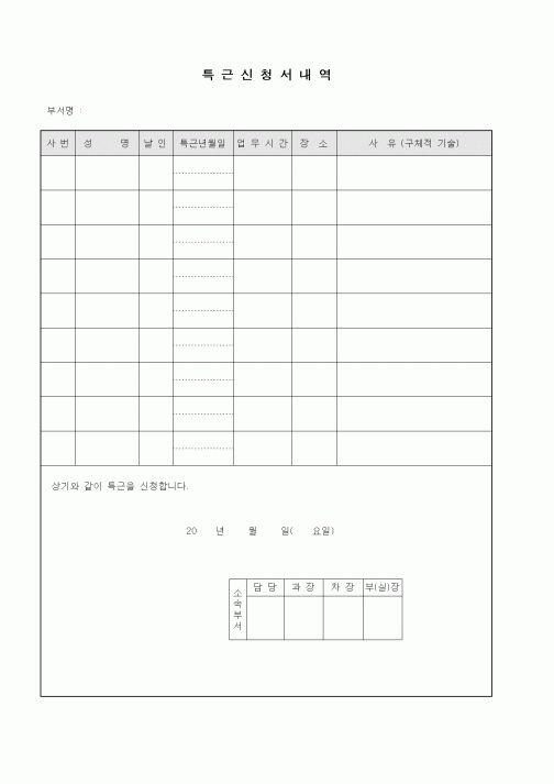 (인사/노무)특근신청서내역2