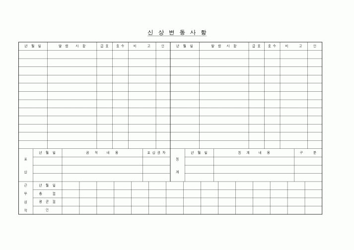 (인사/노무)신상변동사항4
