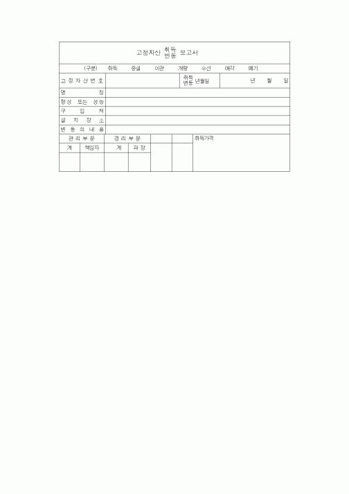 (총무)고정자산 취득변동 보고서