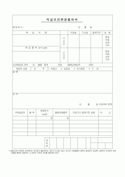 (세무/회계)지급조건변경품의서