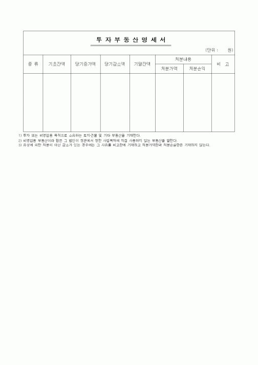 (세무/회계)투자부동산명세서3