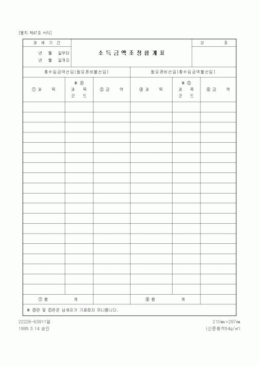 (세무/회계)소득금액조정합계표2