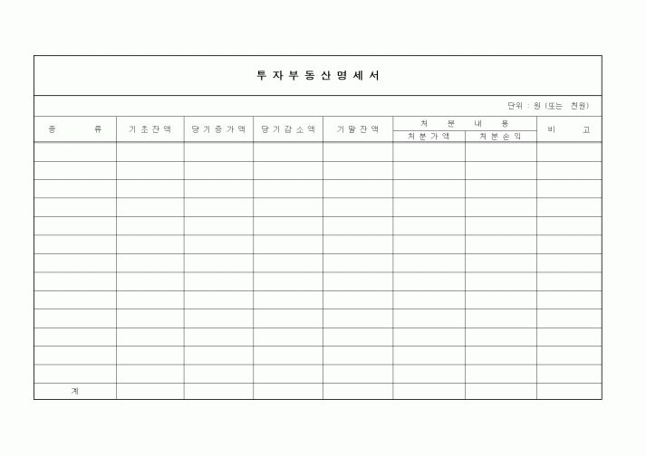 (세무/회계)투자부동산명세서2