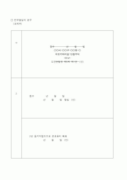 (생활민원)전부멸실의 경우
