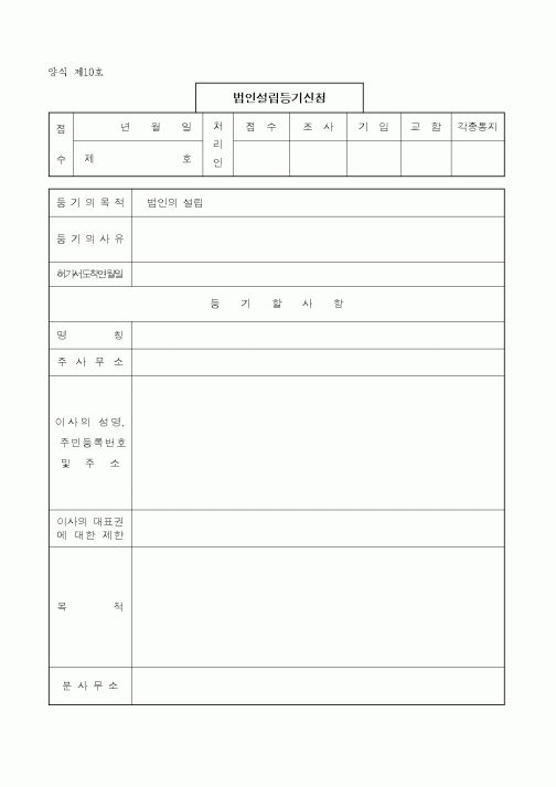 (생활민원)법인설립등기신청