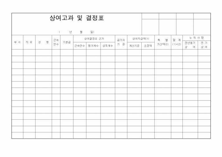 (총무)상여고과및결정표