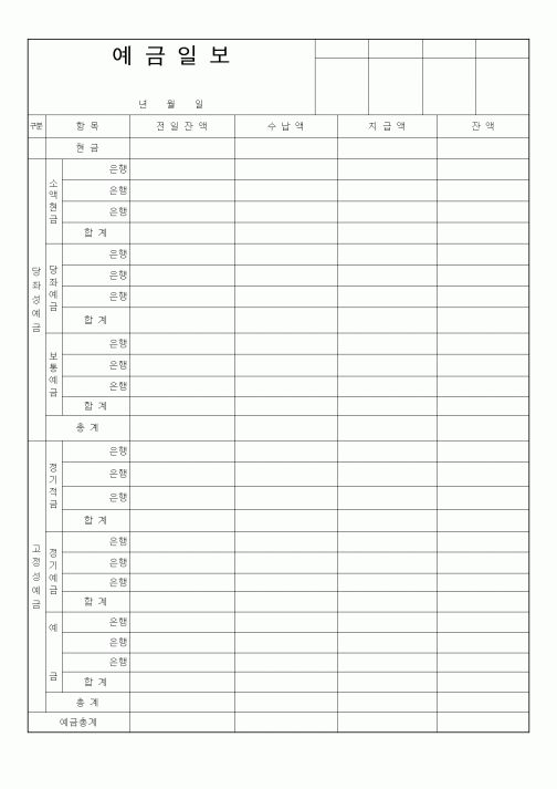 (세무/회계)예금일보