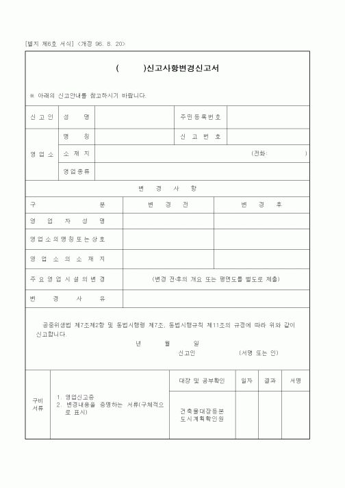(생활민원)()신고사항변경신고서