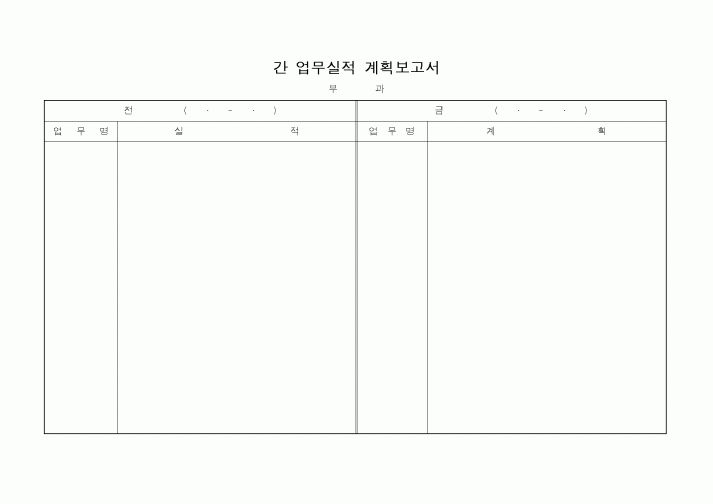 (총무)업무실적 계획보고서