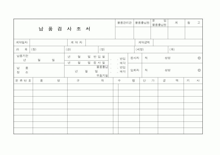 (국세청)납품검사조서