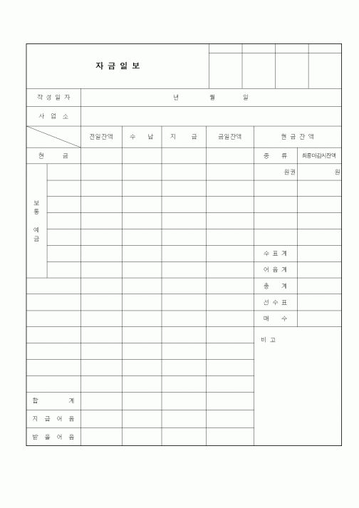 (세무/회계)자금일보