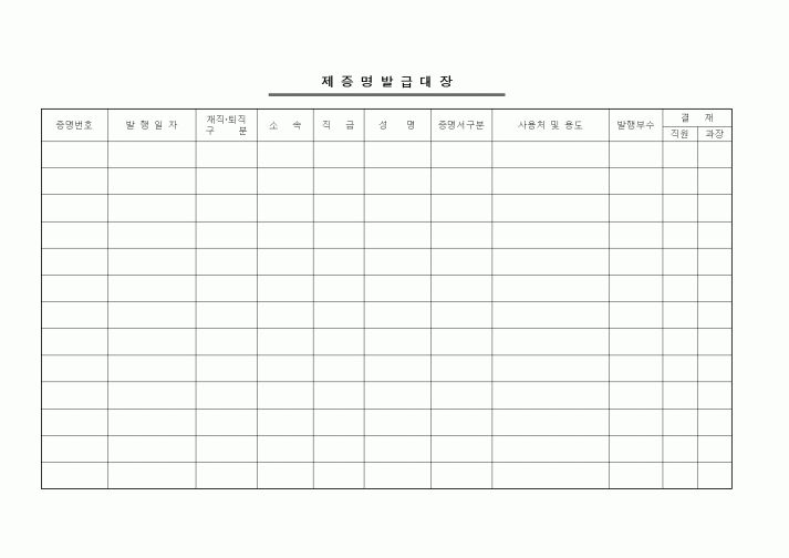 (인사/노무)제증명발급대장1