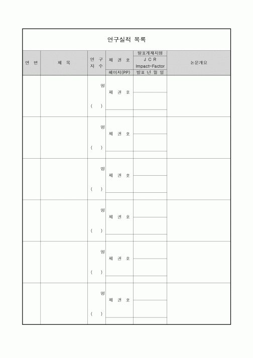 (기타)연구실적 목록표