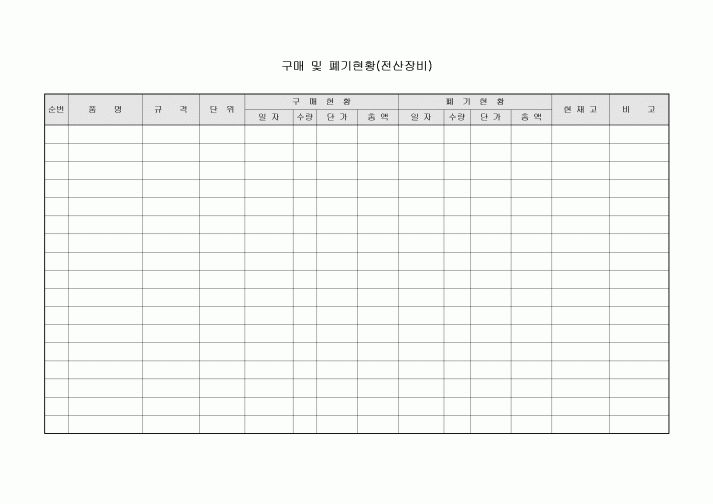 구매 및 폐기현황(전산장비)