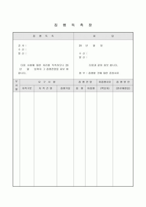 독촉장(집행)